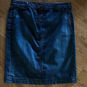 J. Crew Dark Blue Denim Pencil Skirt